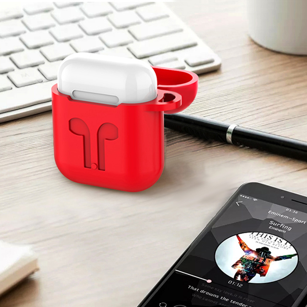 Hộp Đựng Tai Nghe BT Không Dây Vỏ Silicone Tương Thích Với AIRpods Apple