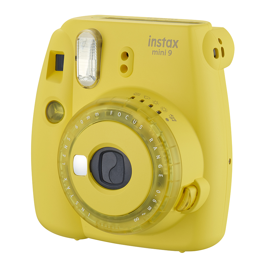 Máy Ảnh Selfie Lấy Liền Fujifilm Instax Mini 9 Clear Yellow - Hàng Chính Hãng