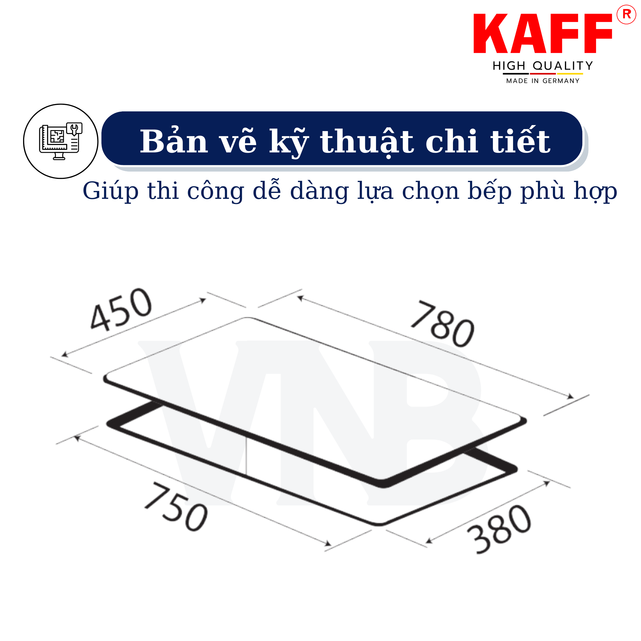 Bếp âm từ đa điểm nhập khẩu Malaysia KAFF KF-IG3001II - Hàng chính hãng