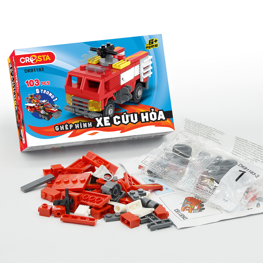 Đồ Chơi: Ghép Hình - Lực Lượng Cứu Hộ_ Xe Cứu Hỏa DK81183