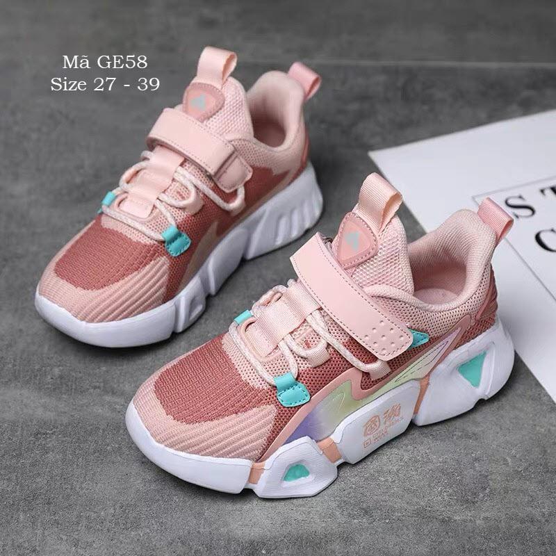 Giày bé gái 3 - 15 tuổi dáng sneaker năng động và cá tính GE58