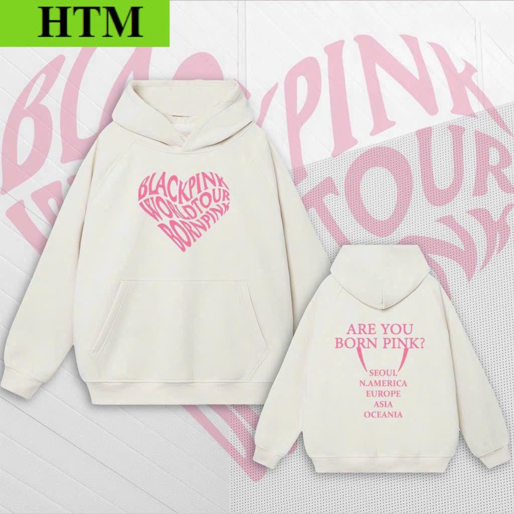 Áo Hoodie Nam Nữ Phối Form Rộng BLACKPINK HTM FASHION