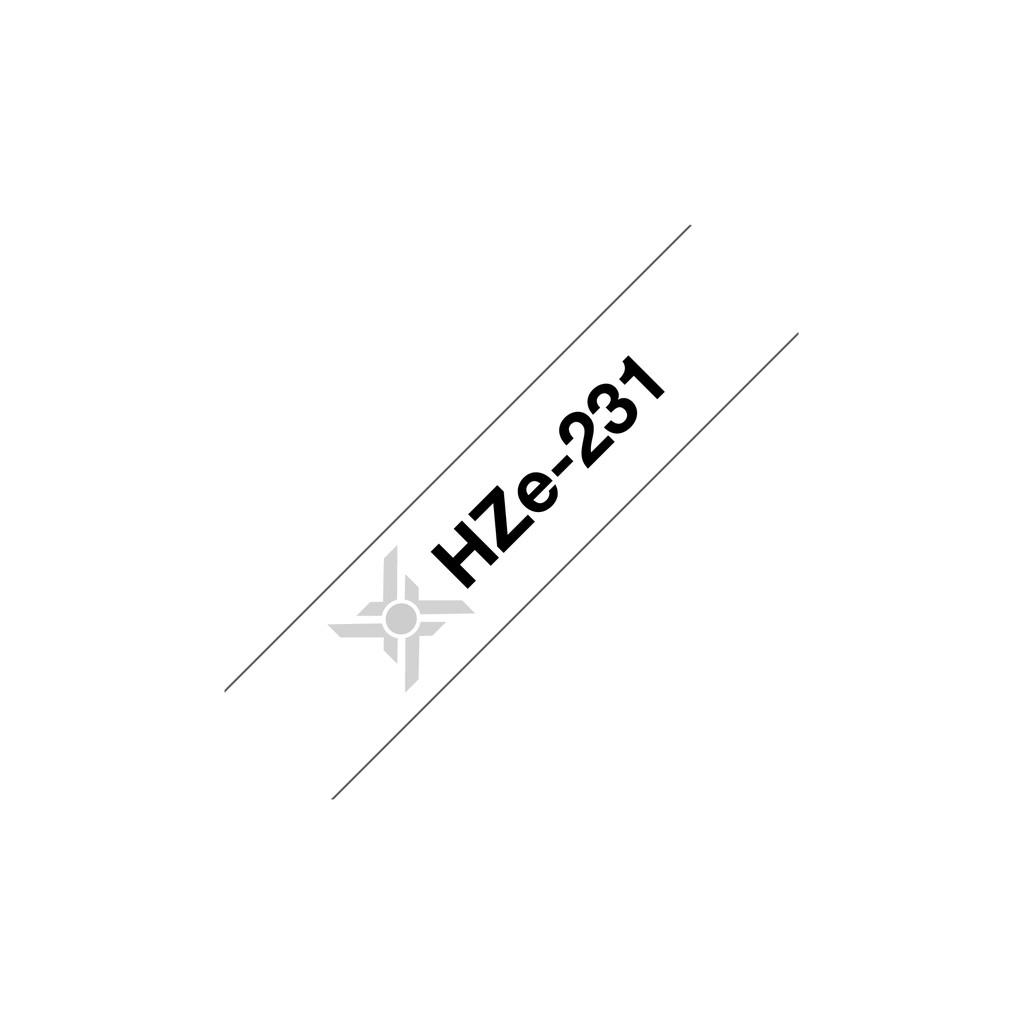 Băng nhãn Nhãn in Hze-231 ( Tze-231, Tz2- 231), 12mm*8m, chữ đen nền trắng, Black on White
