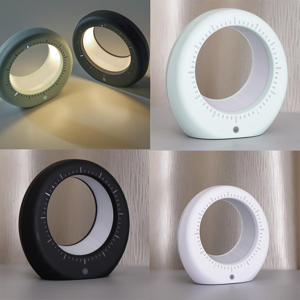 LED Luna Moon Clock Lamp Night Light Touch Control USB Charge
