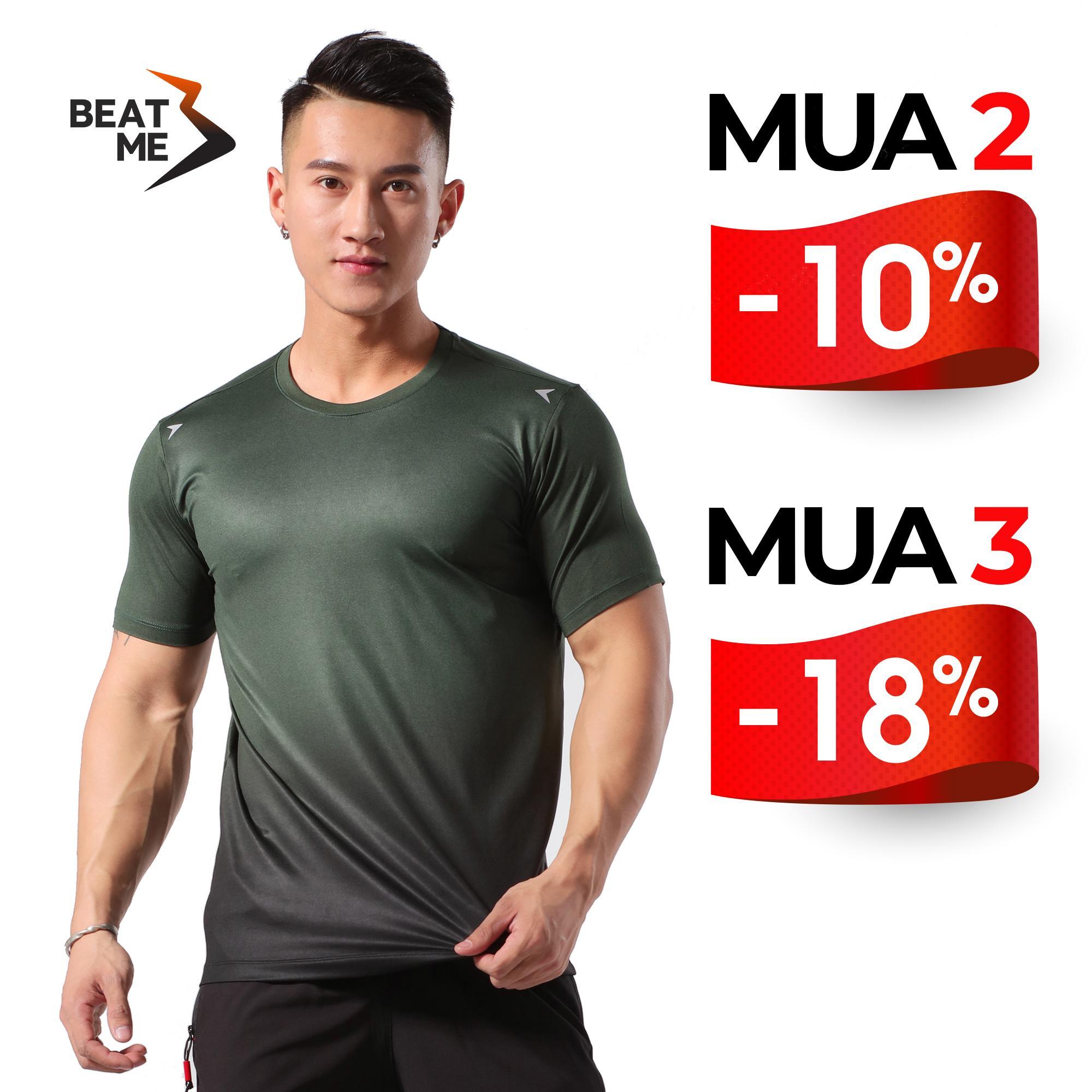 Áo Thun Nam Thể Thao Cổ Tròn Tập Gym Chạy Bộ Beatme Form Body Vái Siêu Mát Màu