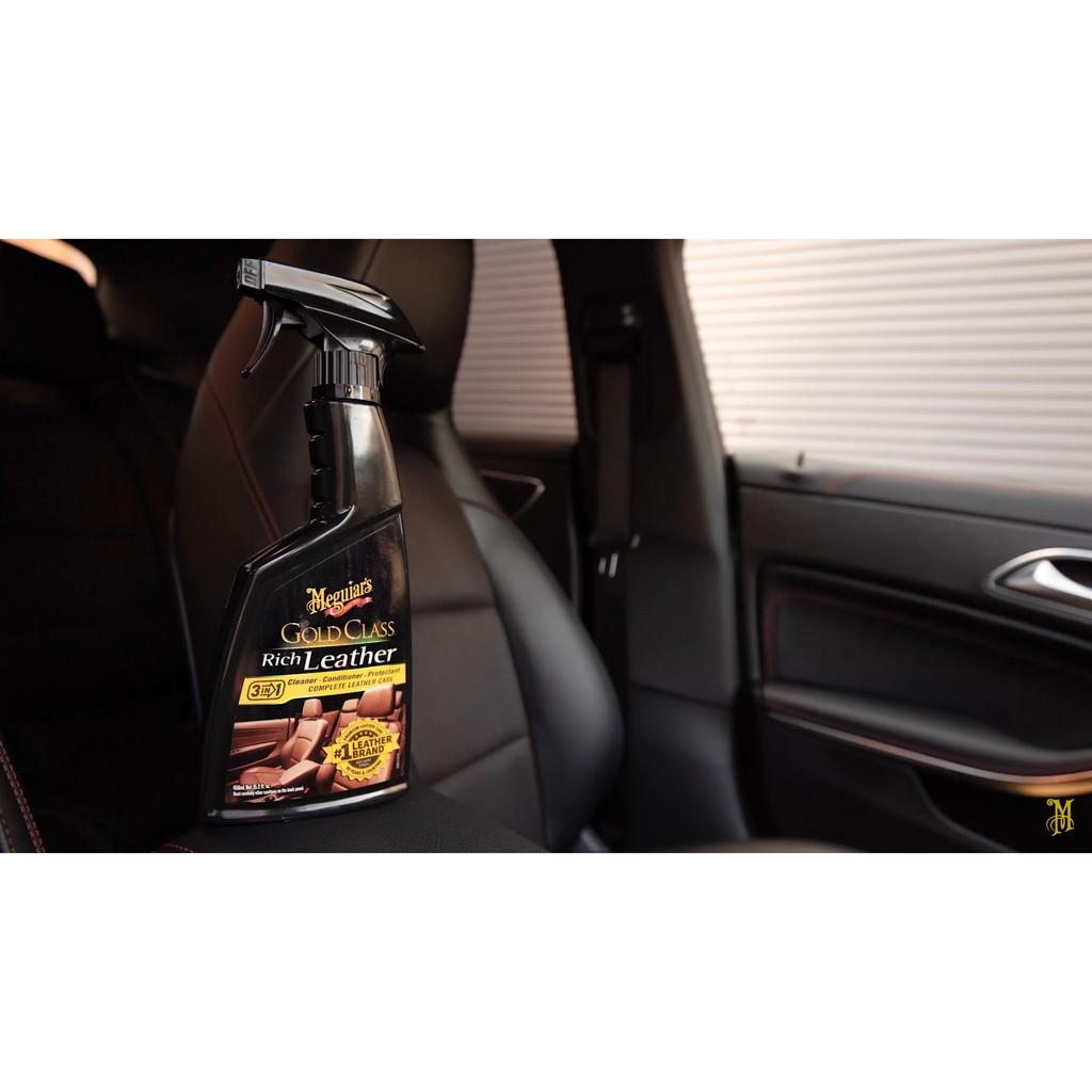 Meguiar's Chai xịt làm sạch và dưỡng da nội thất ô tô dòng Gold Class - Rich Leather Cleaner &amp; Conditioner - G10916