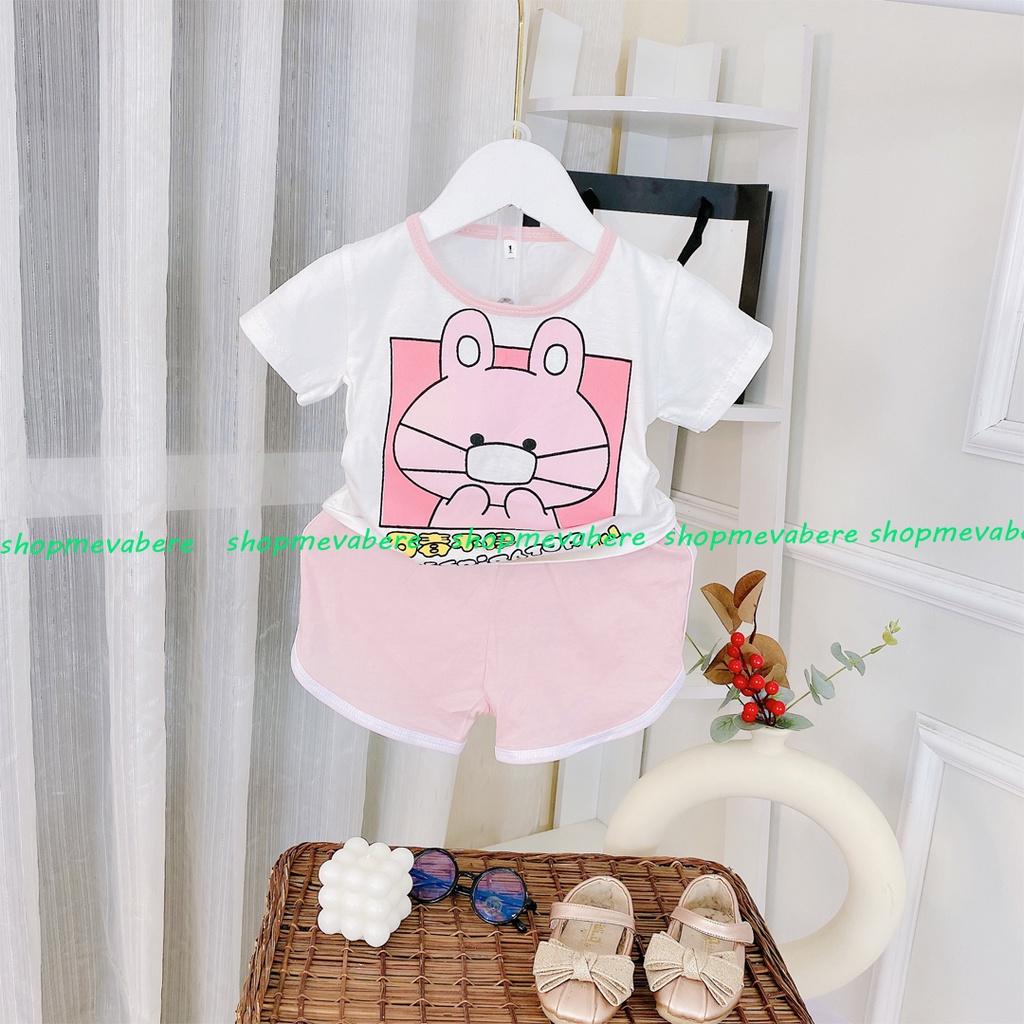 Bộ cộc tay nhiều màu hình ngộ nghĩnh cho bé trai bé gái 5-15kg, vải cotton mềm mịn - BO64