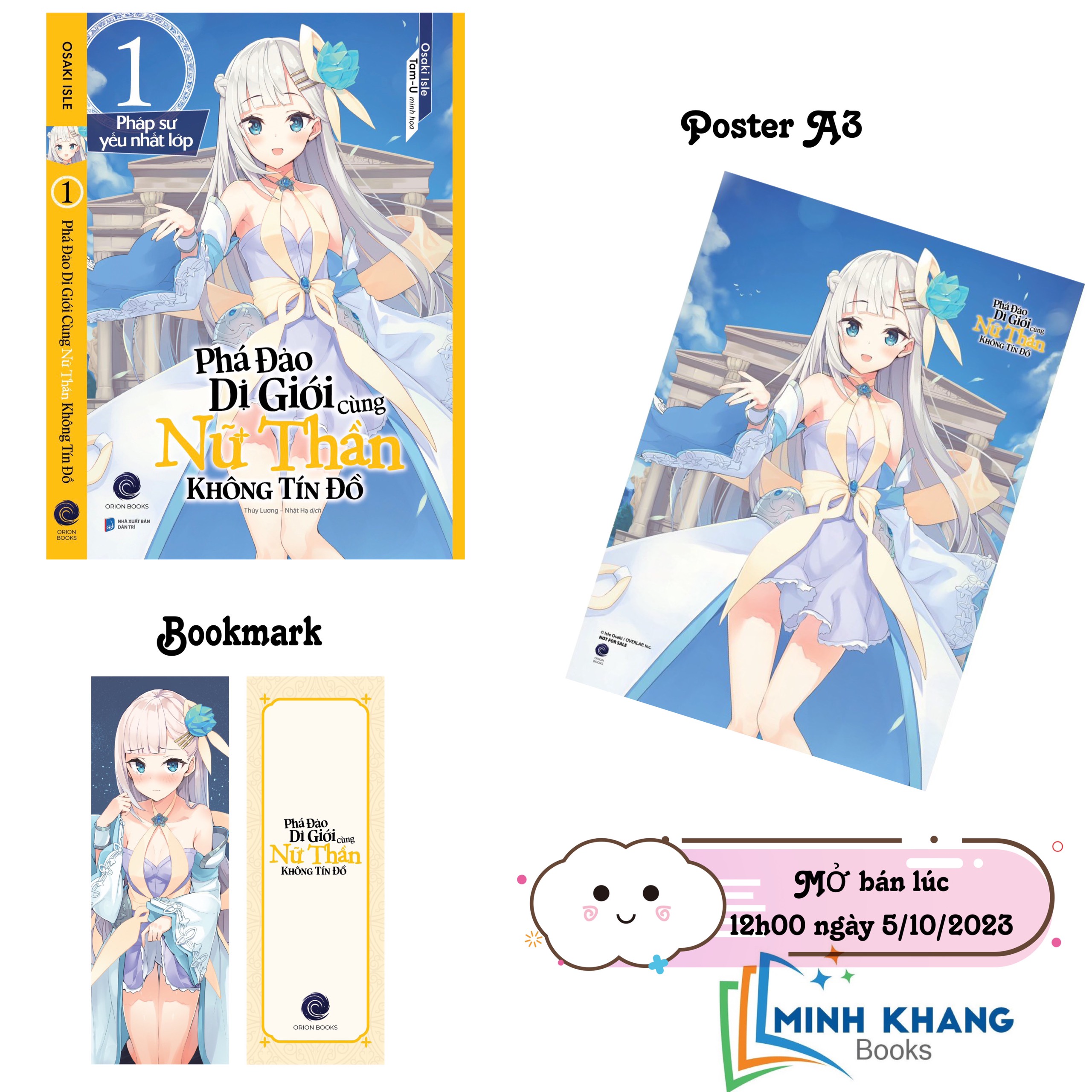 Phá đảo dị giới cùng nữ thần không tin đồ- Tập 1- Poster A3+ Bookmark- First News-MK