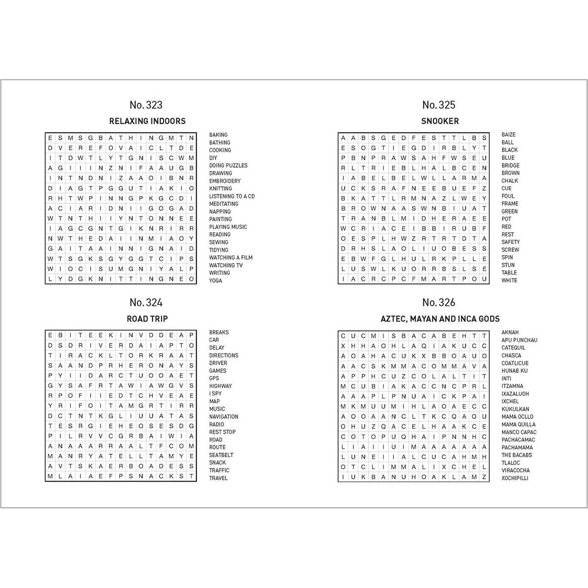 Sách 500 Puzzles Book - Word Search - Aqua & Blue Geometric