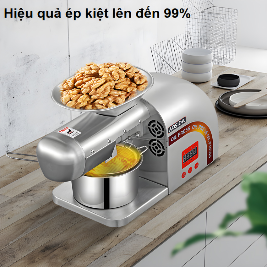 HÀNG CHÍNH HÃNG. Máy ép dầu thực vật dùng cho gia đình, quán ăn. Thương hiệu Anh Quốc cao cấp Aosida - 888- công suất 1800W