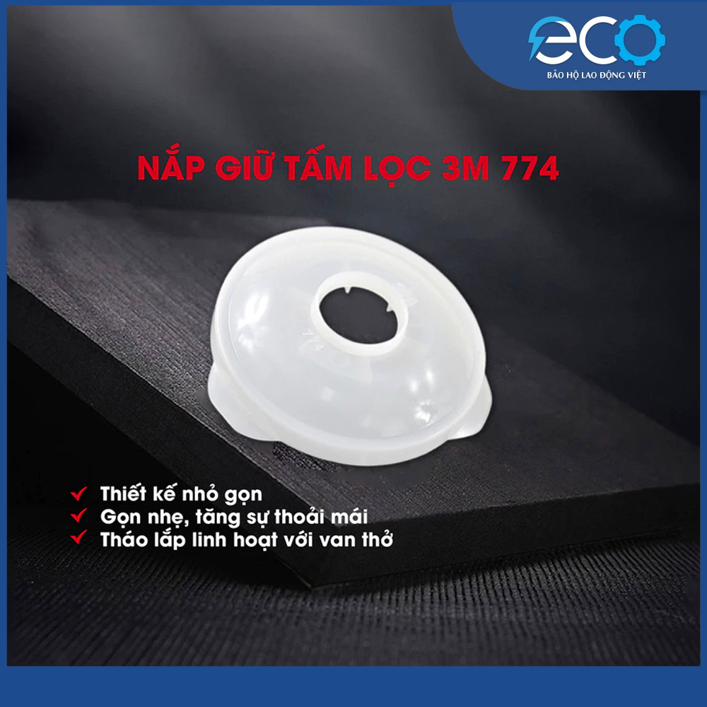 Combo nguyên bộ 4 món mặt nạ phòng độc 3M 3100/ 3200 + phin lọc 3M 3301K-100 + tấm lọc bụi 3M 7711 + nắp giữ tấm lọc 3M 774