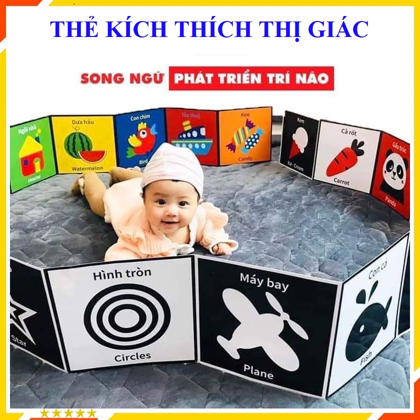 Tranh kích thích thị giác cho trẻ sơ sinh từ 0-2 tuổi Đồ chơi cho trẻ sơ sinh giúp bé phát triển giác quan và não bộ - Đồ chơi trẻ em HT SYS