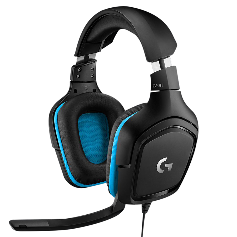 Tai Nghe Có Dây Chụp Tai Over-ear Logitech G431 7.1 Surround Gaming - Hàng Chính Hãng