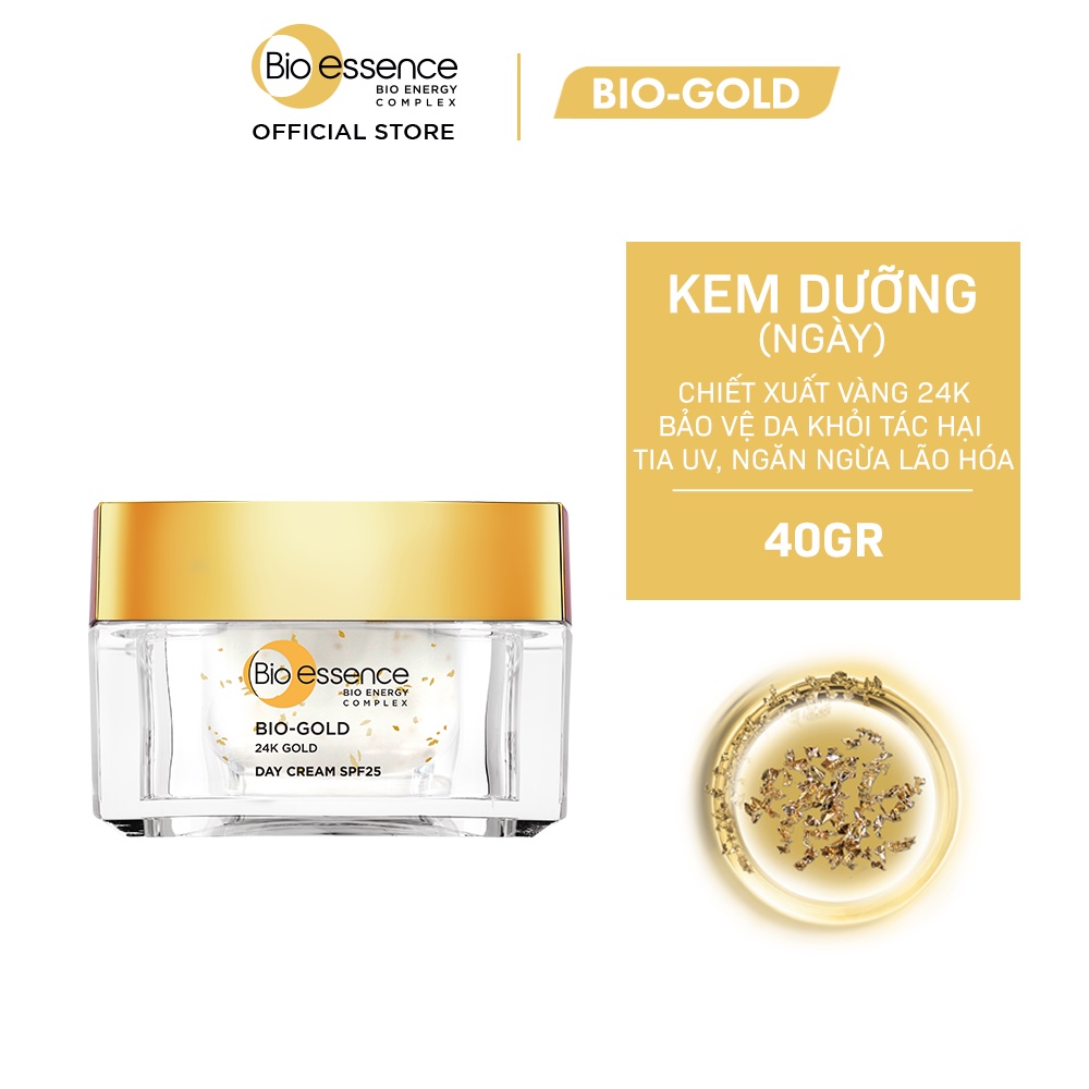 Kem dưỡng ban ngày ngăn ngừa dấu hiệu lão hóa chiết xuất vàng sinh học 24K Bio-Gold Bio-essence 40g