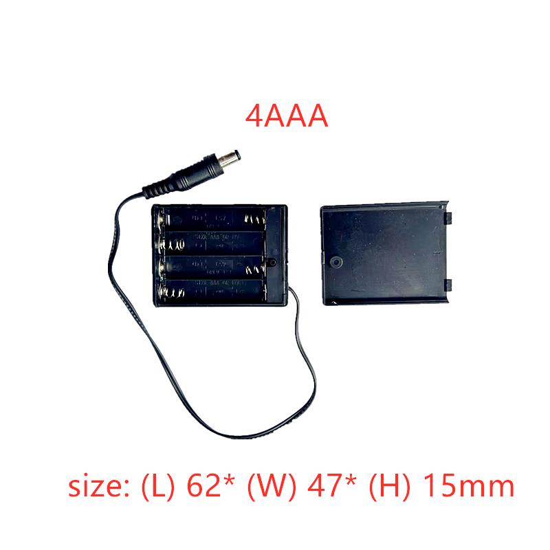 10 CHIẾC Hộp đựng pin dòng AAA có công tắc BẬT/TẮT Nắp đầu DC 2 3 4 Khe cắm giá đỡ pin DIY Màu sắc: 4AAA 10 CÁI