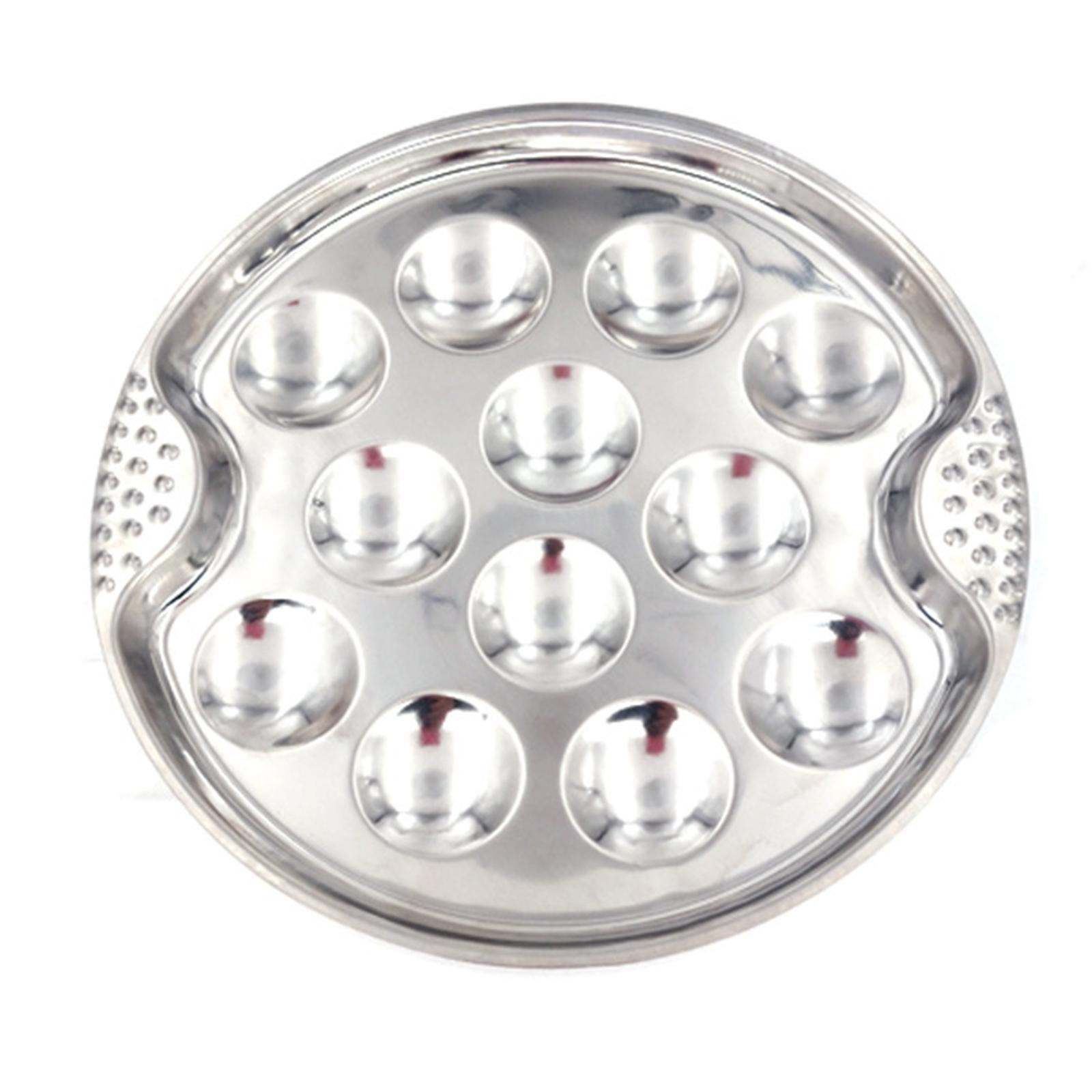 Snail Plate with Escargot Tongs 12 Compartment Holes Tableware for Cooking