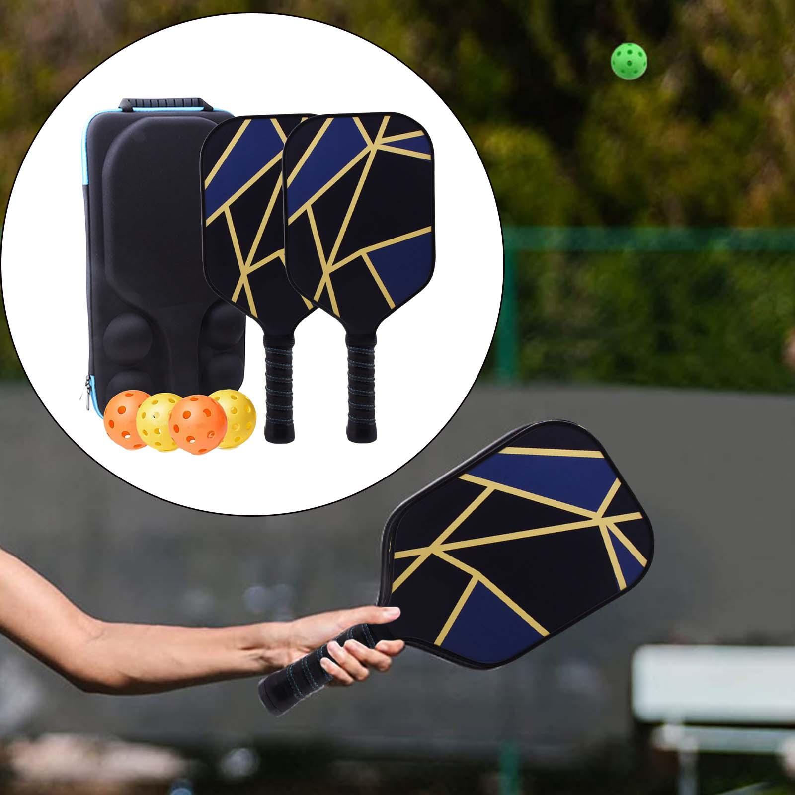 Premium Pickleball Paddles Set of 2 Pickleball Rackets with Bag with 4 Balls