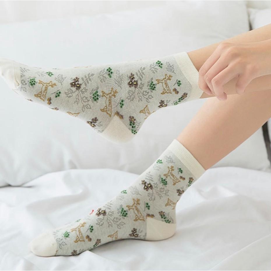 Set 3 đôi vớ tất nữ cotton thu đông ngọt ngào TN105