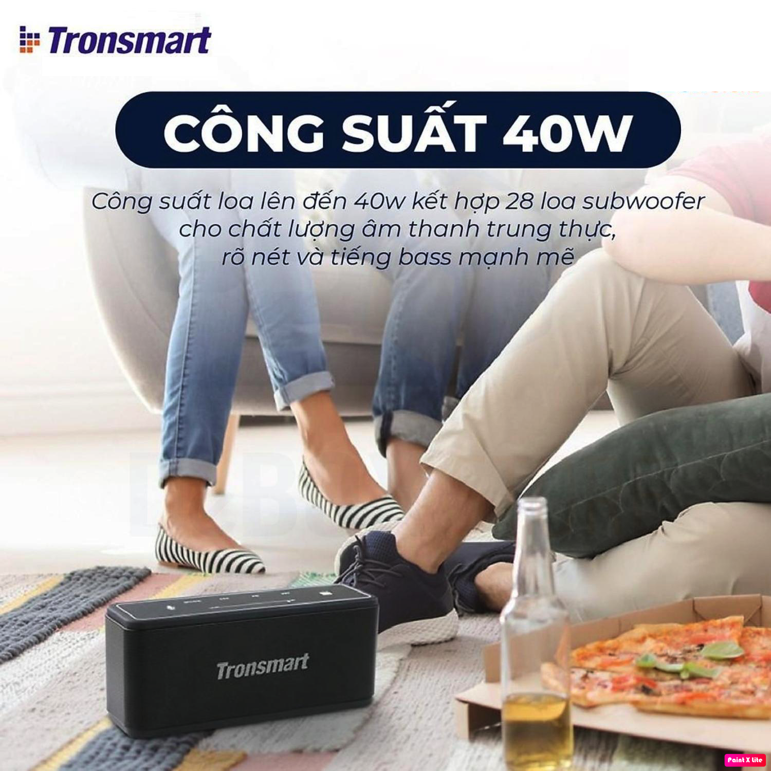 Loa Bluetooth Không Dây Tronsmart Element MEGA 40W v5.0 Hỗ trợ TWS và NFC ghép đôi 2 loa - Hàng Chính hãng