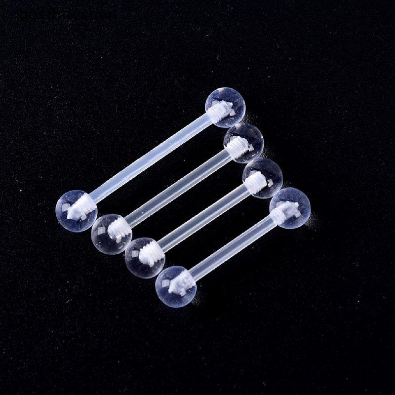 KHUYÊN LƯỠI / Khuyên Lưỡi Trong Suốt - Khuyên Nhựa Sinh Học - 69STORE