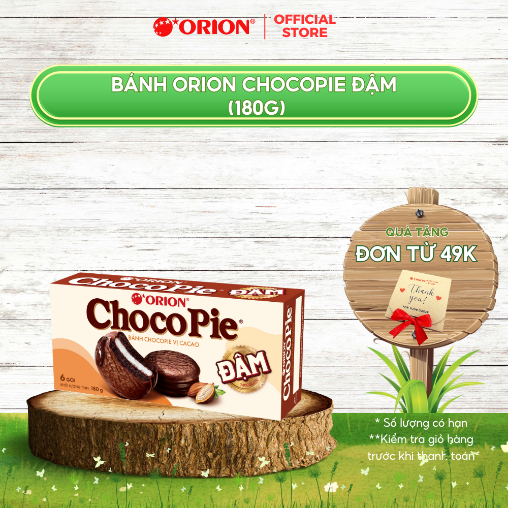 Hộp 6 gói bánh Orion CHOCOPIE ĐẬM vị ca cao