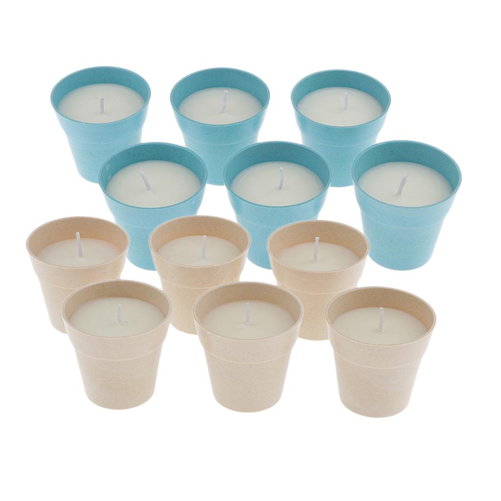 6x Scented Candles Natural Soy Wax Portable Travel Home Candle With Plastic Box