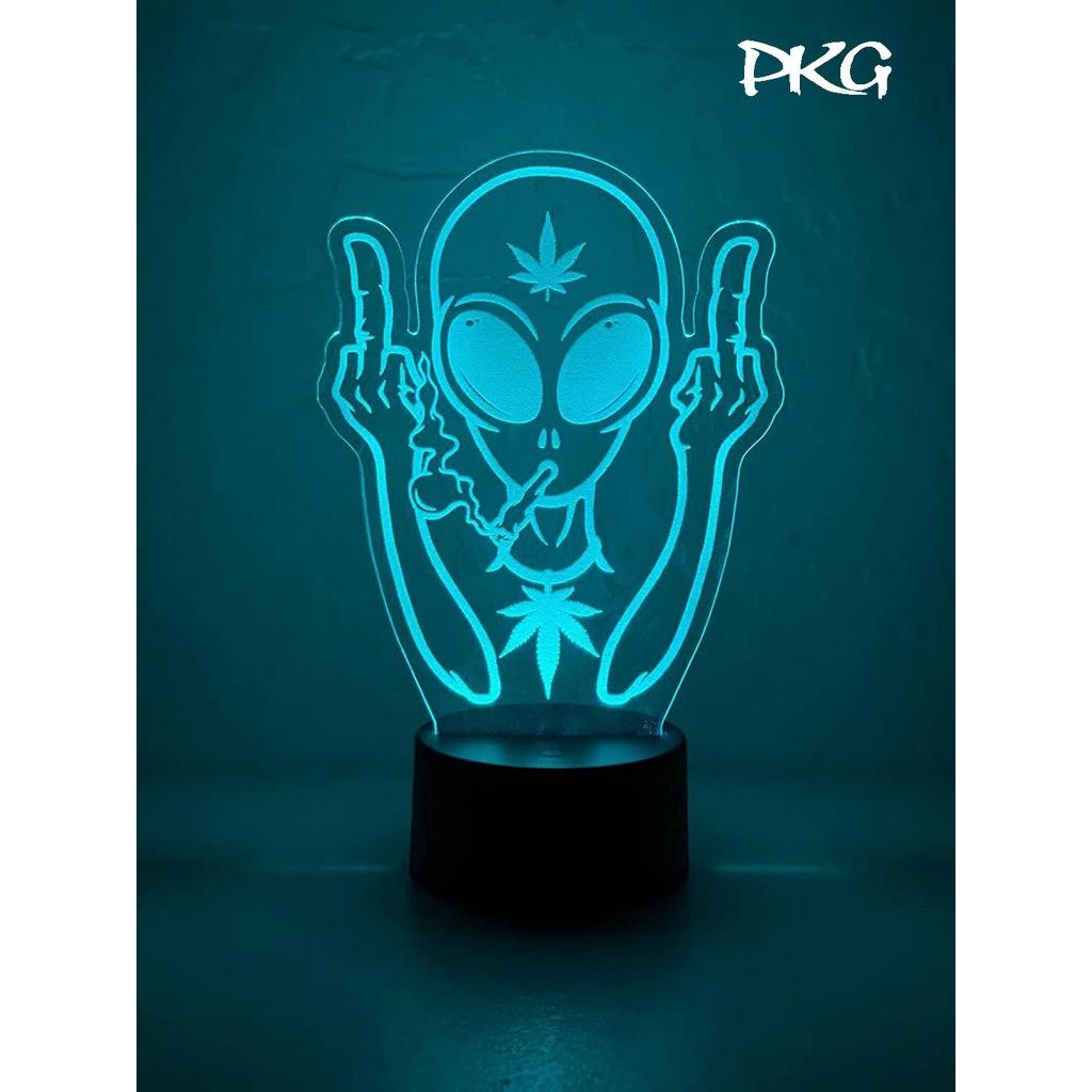 Đèn Ngủ Led 3D Hình Biểu Tượng Lá Gai Quà Tặng Trang Trí cảm ứng có Điều khiển từ xa nháy sáng 16 màu