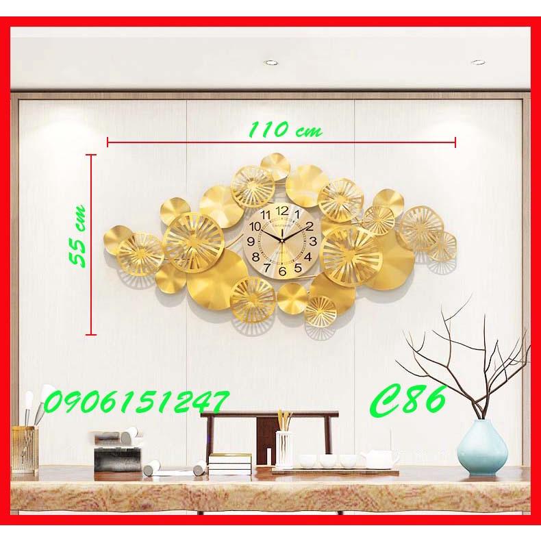 Đồng hồ treo tường trang trí decor C86 kích thước 110 x 55 cm