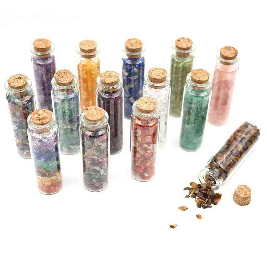 Hũ đá Chakra 7 luân xa các loại, 7 chakra stones