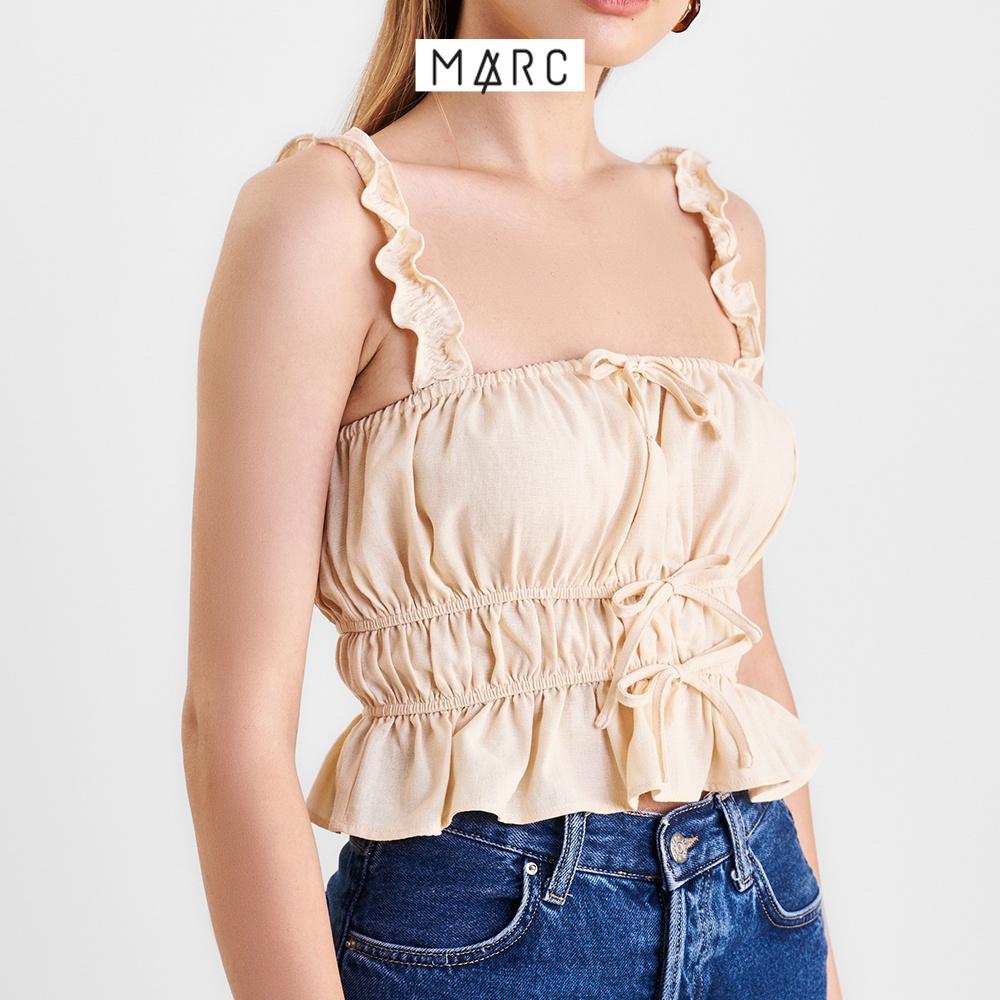 Áo kiểu nữ MARC FASHION linen 2 dây bèo rút nhún