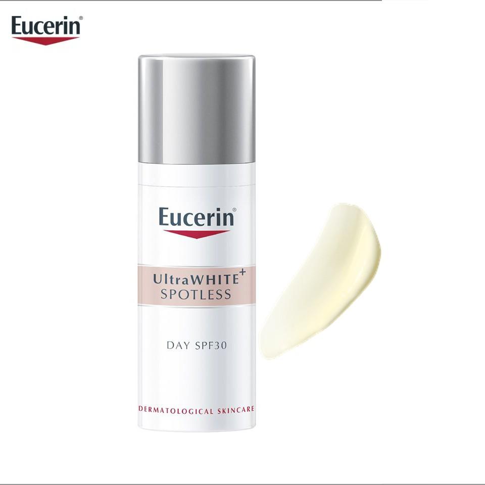 Combo Eucerin Kem Dưỡng Và Tinh Chất Giảm Thâm Nám Ultrawhite+ Spotless Day 50ml & Spot Corrector 5ml