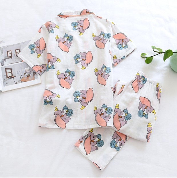 Pijama sau sinh thô đũi, đồ bộ mặc nhà ngắn tay mặc hè cực mát Azuno AZ2992