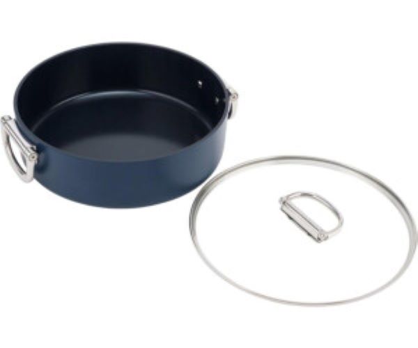 Nồi thấp Joseph Joseph 45046 Space Blue 28cm 4.7L nắp kính hàng chính hãng