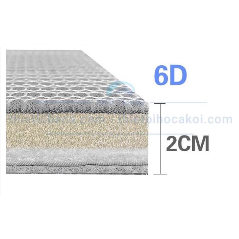 Combo 2 tấm Bông lọc sinh hóa, Bông lọc 6D thế hệ mới lọc thô rất sạch,Vật liệu lọc bể cá kích thước 40x30x2