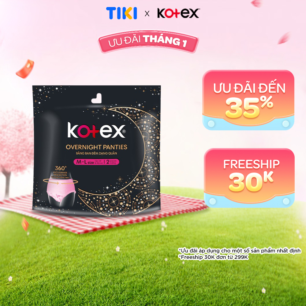 Kotex đêm dạng quần cõ M/L  2 quần