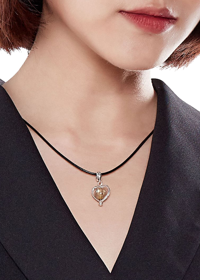Bộ Bông Tai Và Mặt Dây Chuyền Thạch Anh Tóc Vàng Ngọc Quý Gemstones BT6