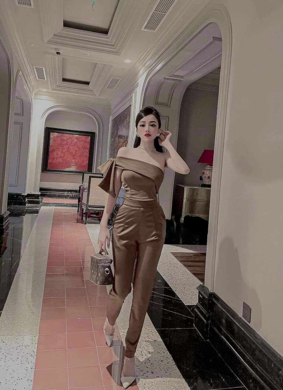 Set bộ nơ vai lệch thời trang
