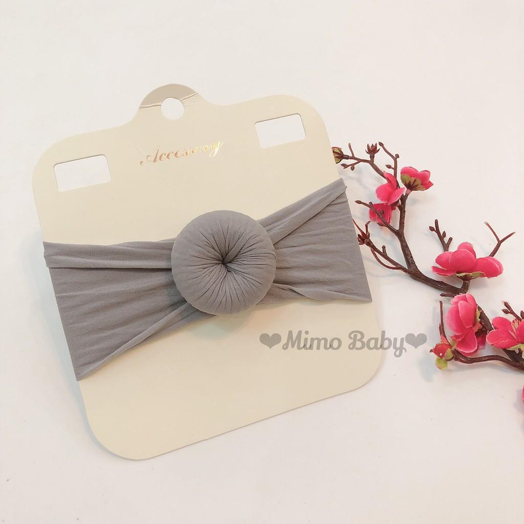 Băng đô cho bé - bản to xoắn tròn màu Retro Mimo baby BD16