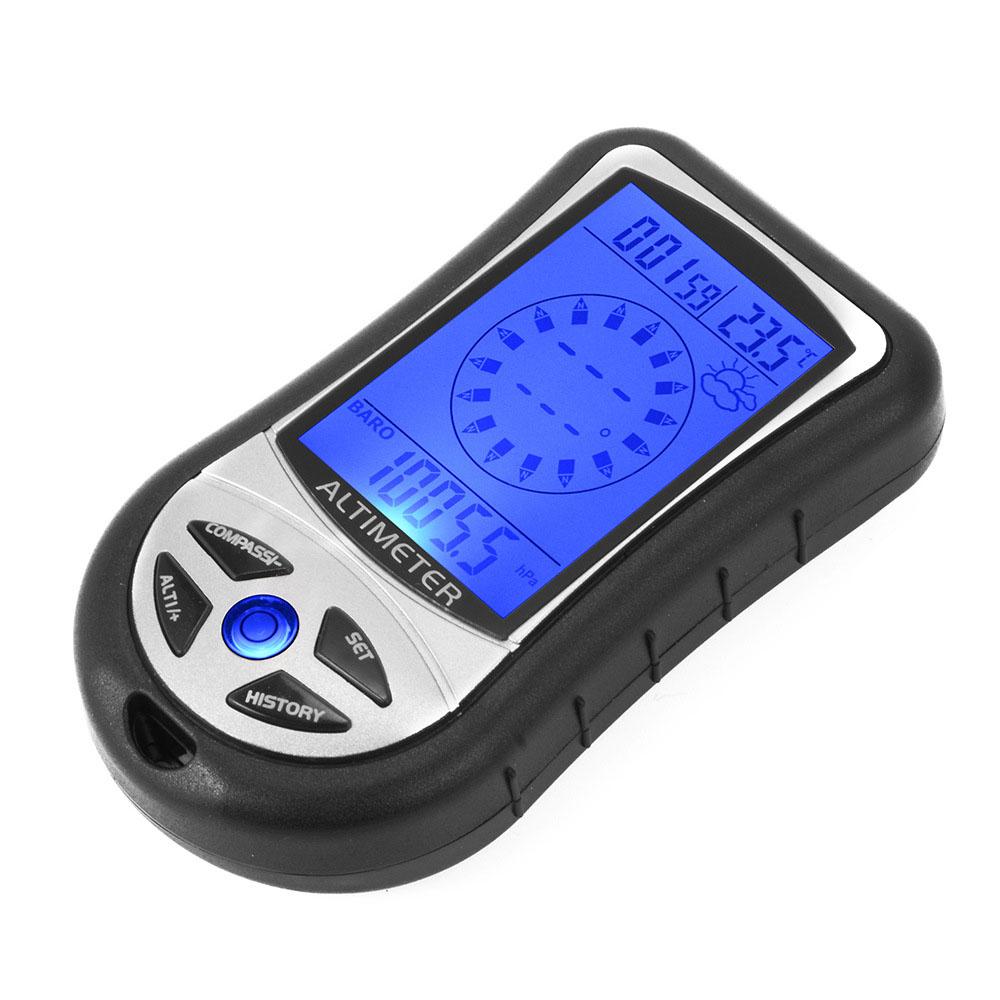 8-in-1 Electronic Altimeter Mini Hand-hold Multi-function Altimeter LCD Altimeter Portable Barometer Thermo-meter