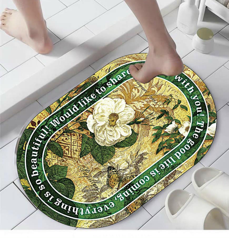 THẢM LAU CHÂN, CHÙI CHÂN 3D HỌA TIẾT HÌNH OVAL SANG CHẢNH Không có đánh giá