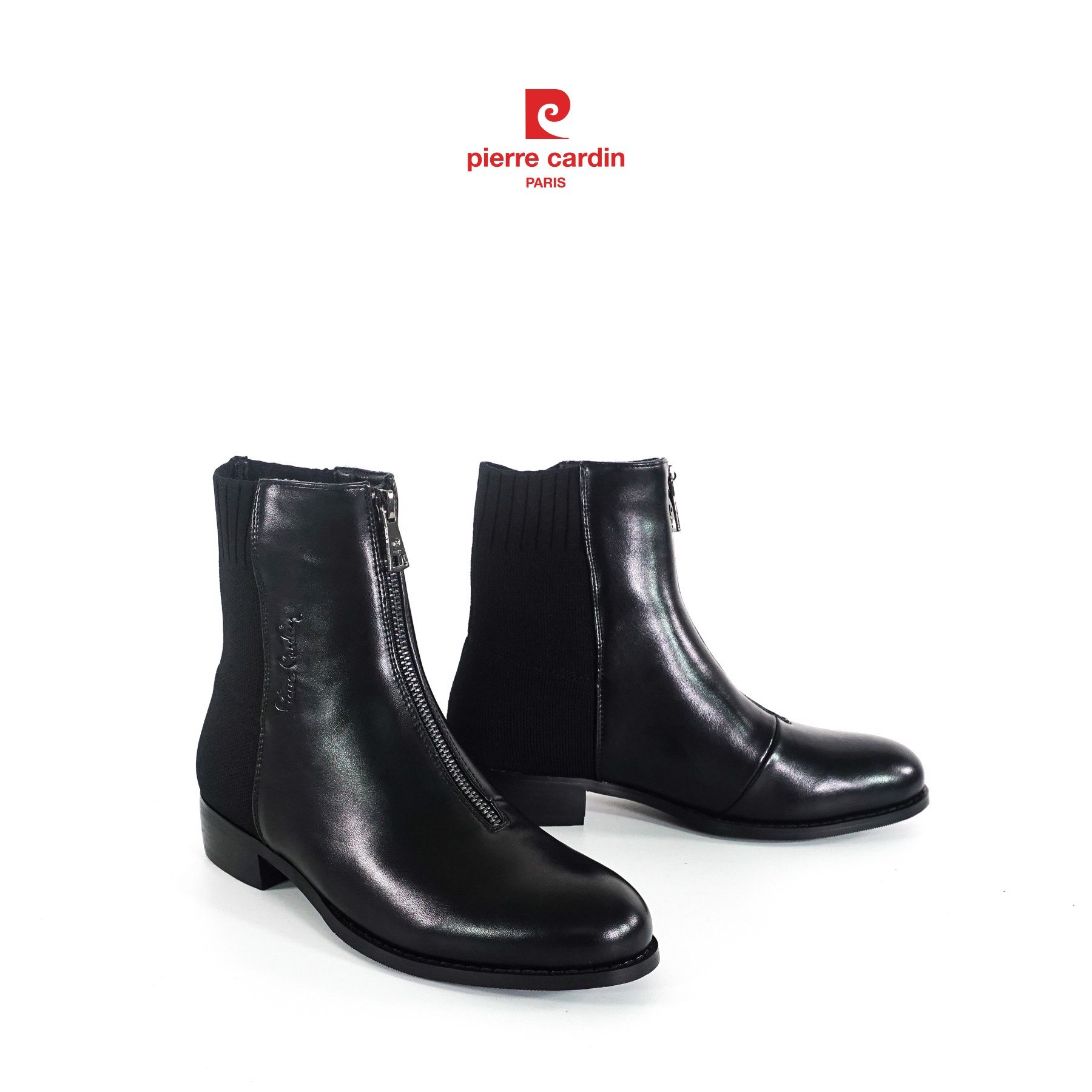 Giày boots nữ Pierre Cardin thiết kế cổ vớ mềm mại, êm chân, đế cao 3cm - PCWFWS 211