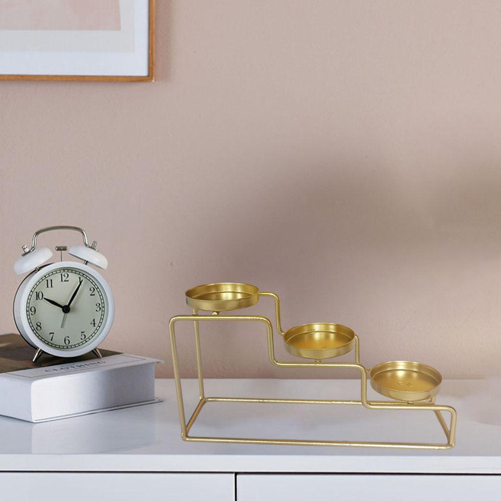 Metal Candlestick Candle Holder Home Table Dinner Ladder Candle Stick Stand