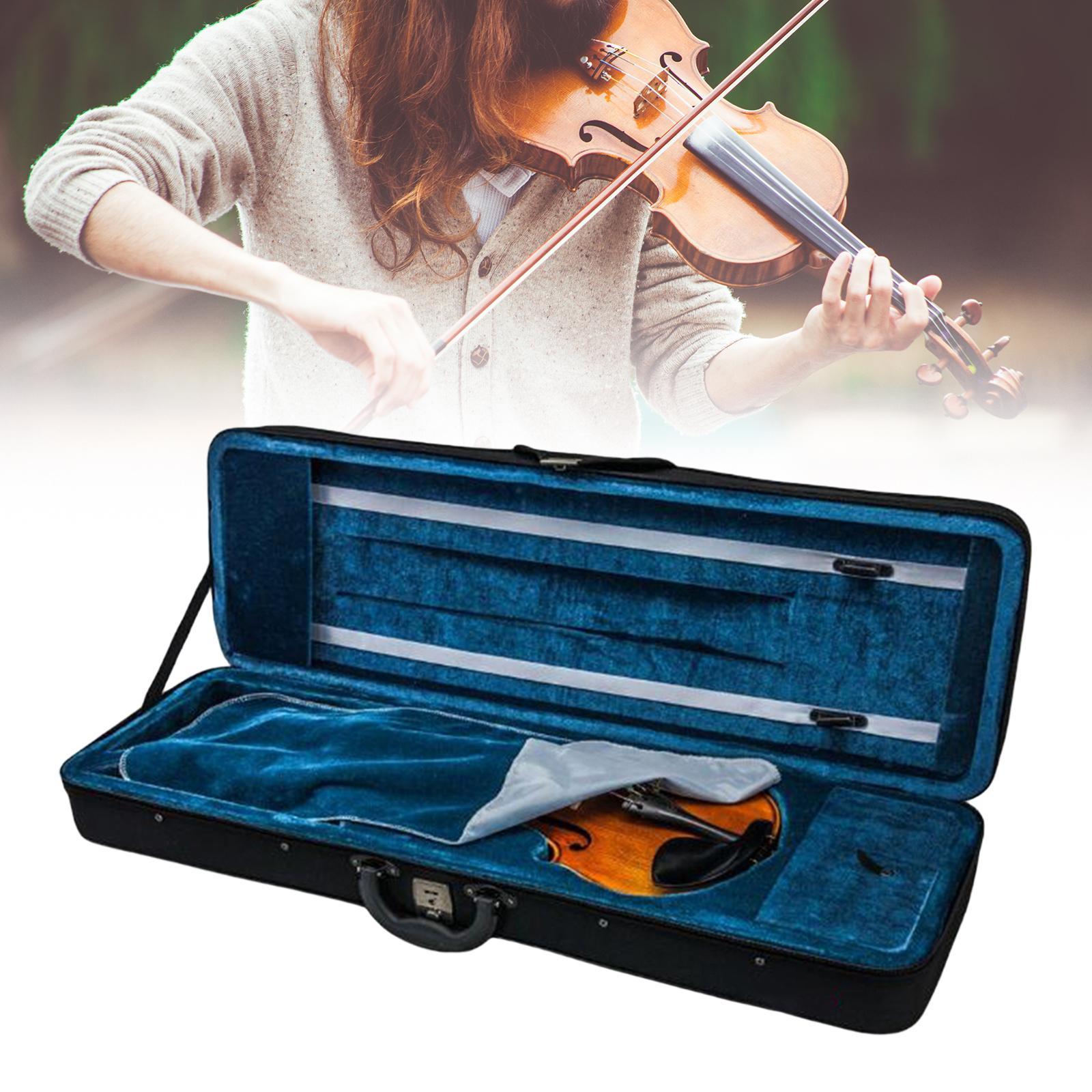 Violin Storage Hard Box, Oblong Violin Carrying Bag with Handle for Travel