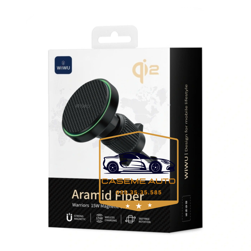 Bộ Sạc Không Dây Từ Tính Gắn Xe Ô Tô CH-325 15W Chuẩn Qi2.0, Xoay 360°, Gắn Cửa Gió Điều Hòa Ô Tô - Hàng Chính Hãng