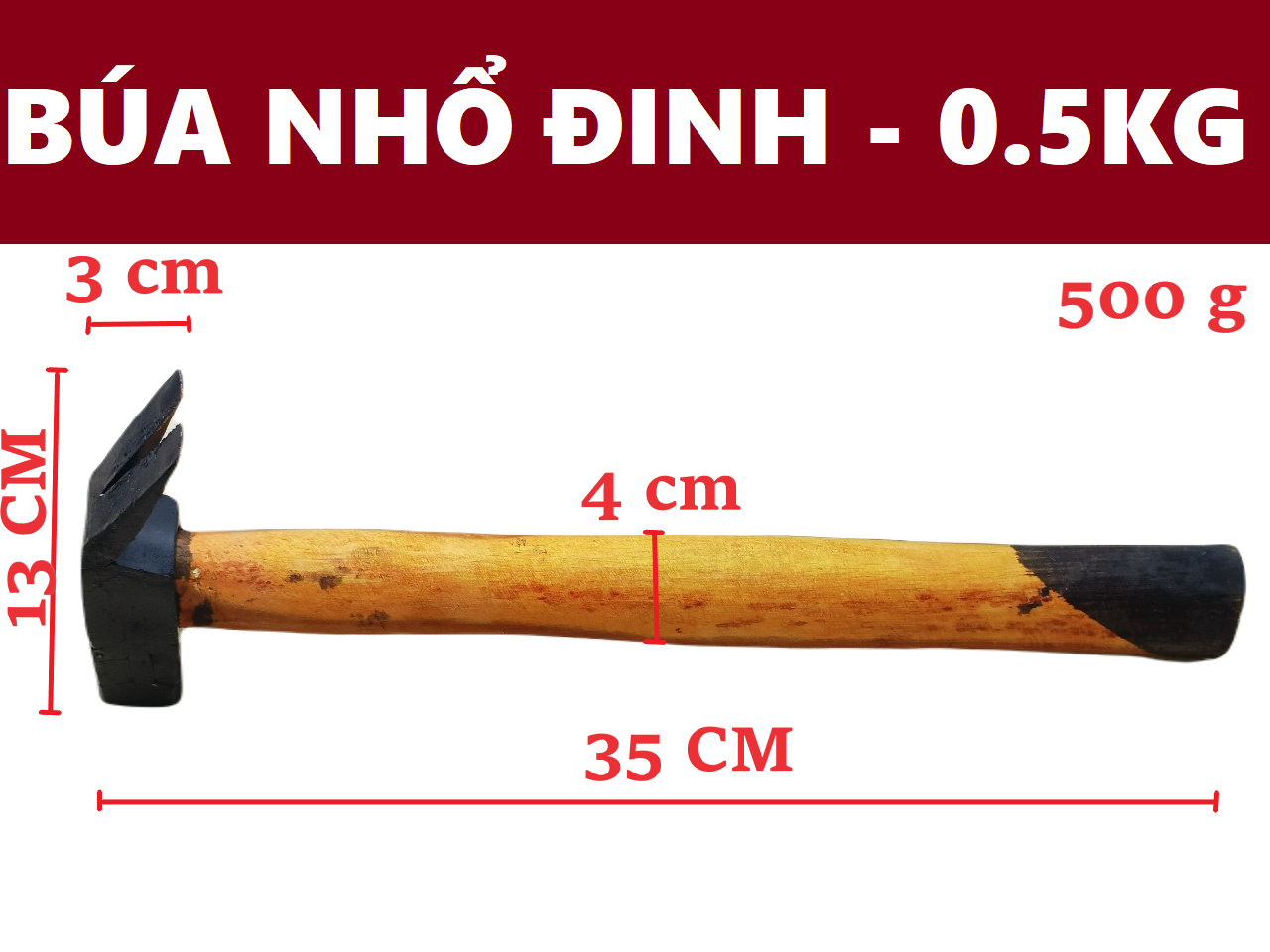 Búa đen nhổ đinh 0.5 kg