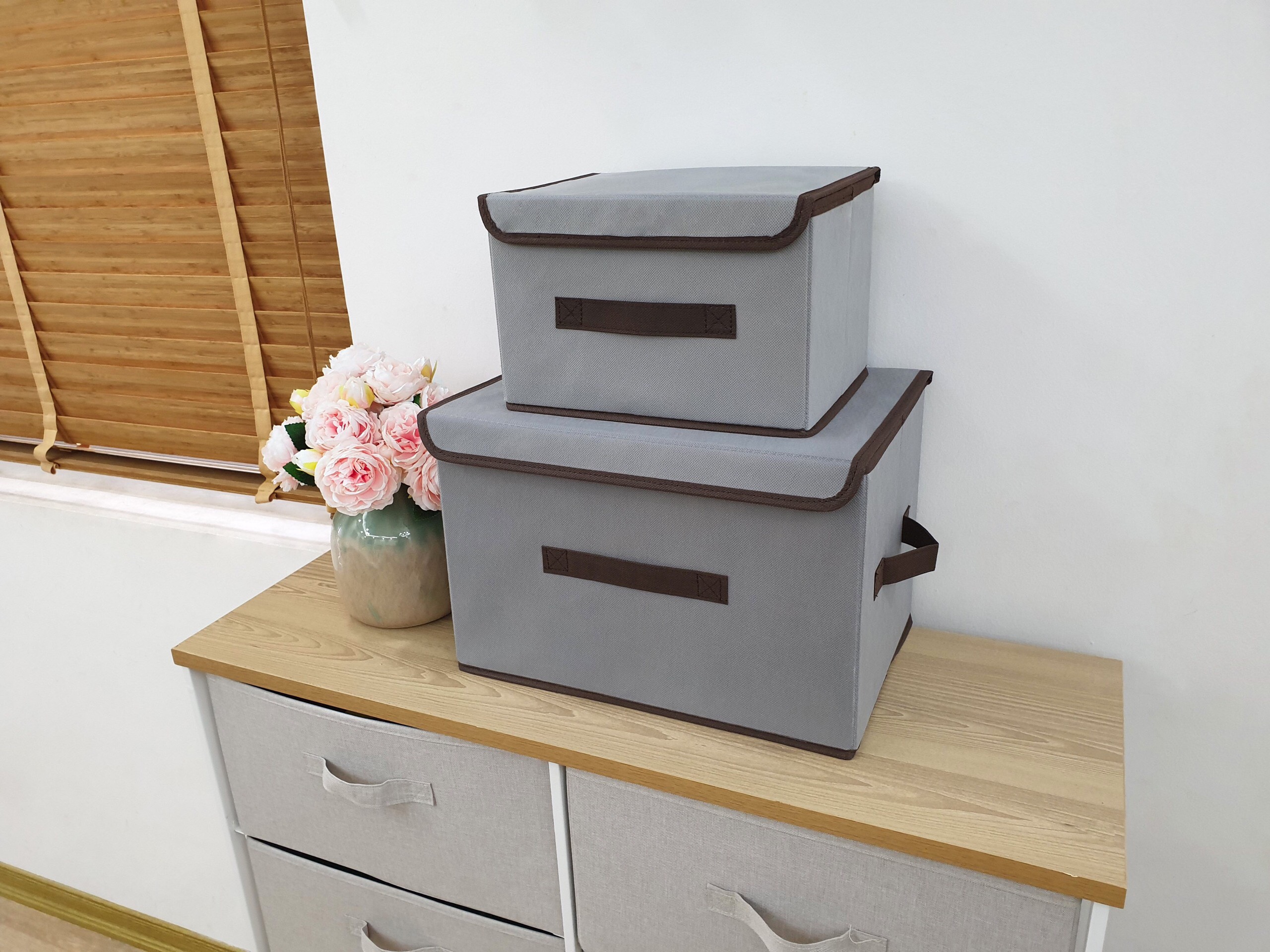 Sét 5 hộp đựng quần áo, tất, đồ lót tiện gọn dễ tìm phong cách Nhật Bản (Storage Box