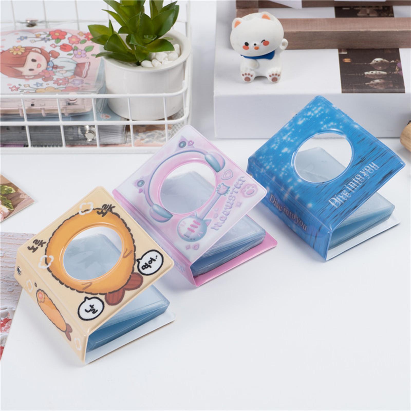3 inch Photocard Holder Mini Photo Album Mini Picture Album Collectbook Hollow Love Heart Model Photocard Binder Book for Girl Trading Cards