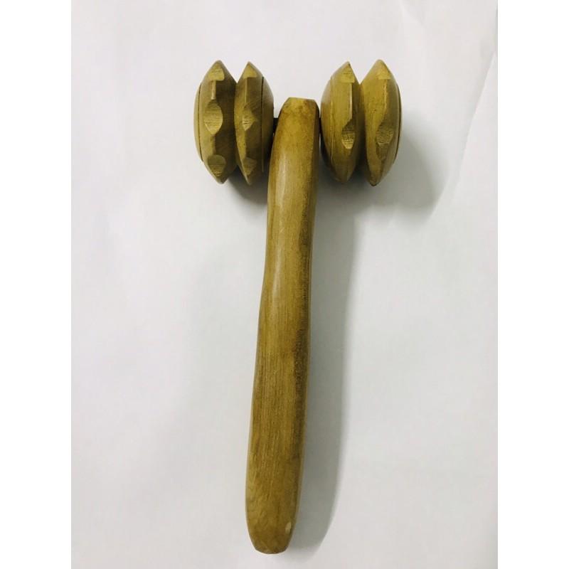 Dụng cụ lăn massage cơ thể bằng gỗ thơm, con lăn chân tay lưng giúp thư giãn