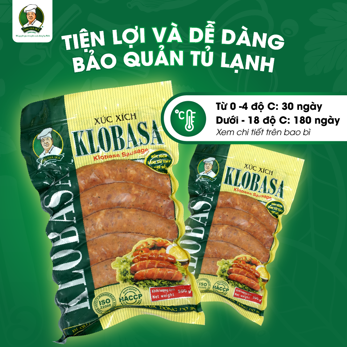 [Chỉ Giao Hà Nội] Xúc xich Klobasa 500g
