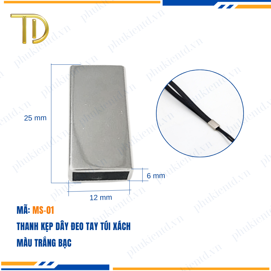Thanh kẹp dây đeo tay túi xách cao cấp độ bền 5-8 năm